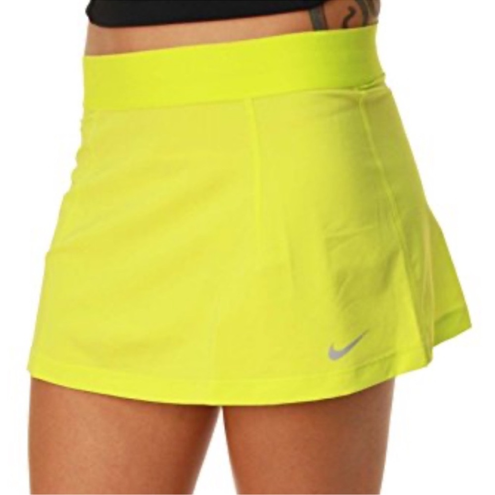Nike Womens Dri-fit Tennis Skirt Neon Green Size Large